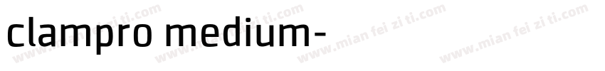 clampro medium字体转换